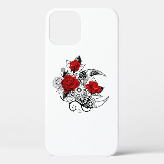 Mechanische haling met rode rozen Case-Mate iPhone case (Achterkant)
