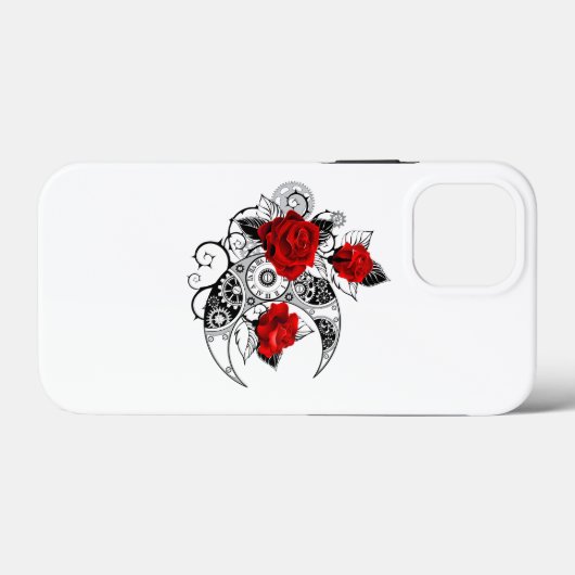 Mechanische haling met rode rozen Case-Mate iPhone case (Achterkant (horizontaal))