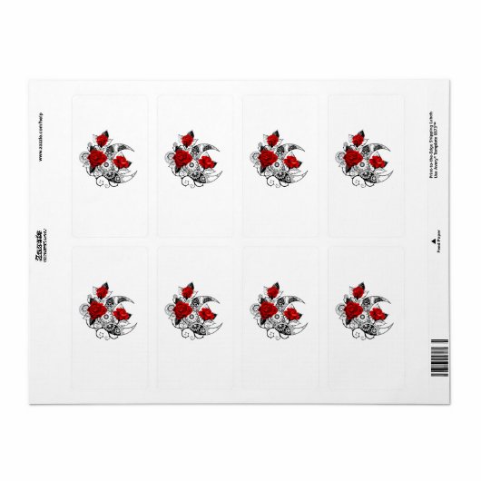 Mechanische haling met rode rozen etiket (Full Sheet)