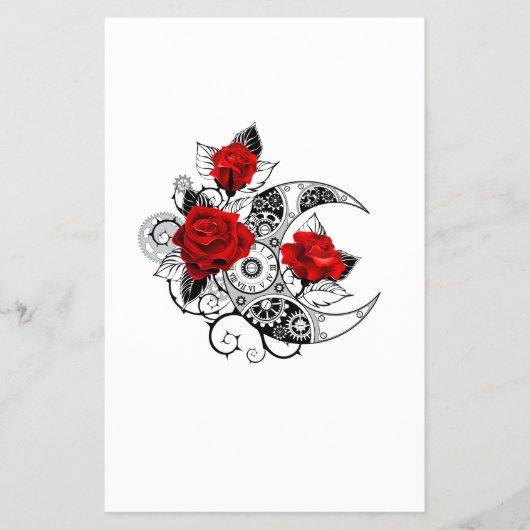 Mechanische haling met rode rozen flyer (Voorkant)
