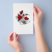 Mechanische haling met rode rozen flyer (Hand)