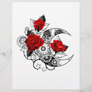 Mechanische haling met rode rozen flyer