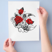 Mechanische haling met rode rozen flyer (Hand)