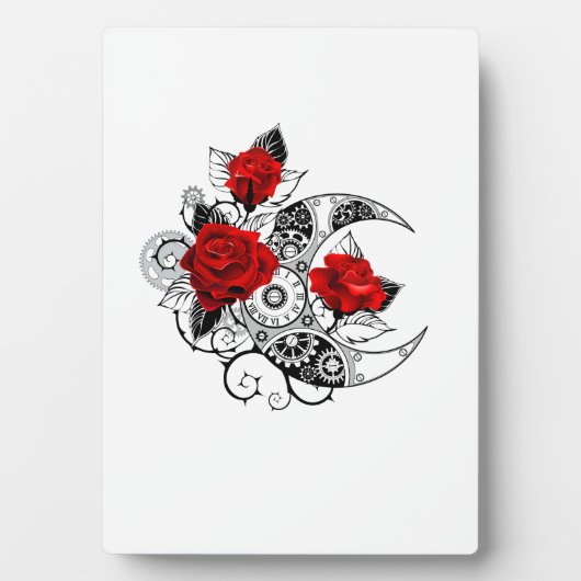 Mechanische haling met rode rozen fotoplaat (voorkant)