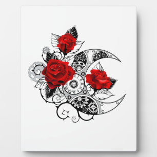 Mechanische haling met rode rozen fotoplaat
