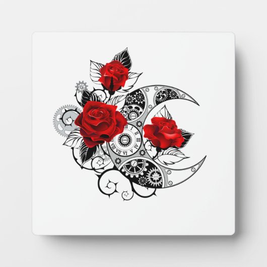Mechanische haling met rode rozen fotoplaat (Voorkant)