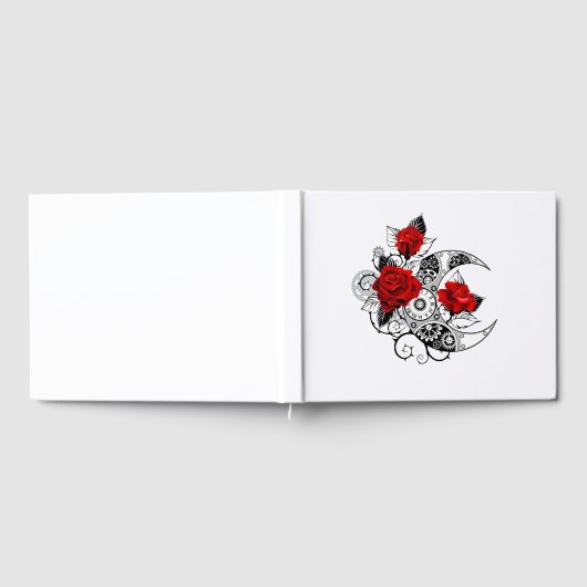 Mechanische haling met rode rozen gastenboek (Volledig)