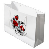 Mechanische haling met rode rozen groot cadeauzakje (Voorkant Gekanteld)