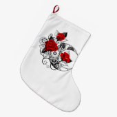 Mechanische haling met rode rozen grote kerstsok (Voorkant (Hangend))