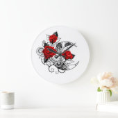 Mechanische haling met rode rozen grote klok (Huis)