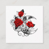 Mechanische haling met rode rozen informatiekaartje (Voorkant)