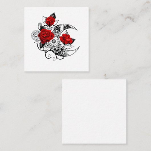 Mechanische haling met rode rozen informatiekaartje (Voorkant / Achterkant)