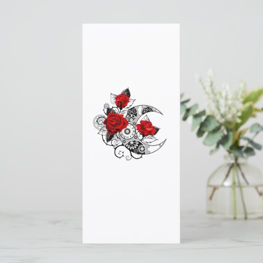 Mechanische haling met rode rozen kaart (Staand voorkant)