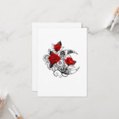 Mechanische haling met rode rozen kaart (Voorkant / Achterkant in situ)