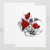 Mechanische haling met rode rozen kaart (Voorkant / Achterkant)