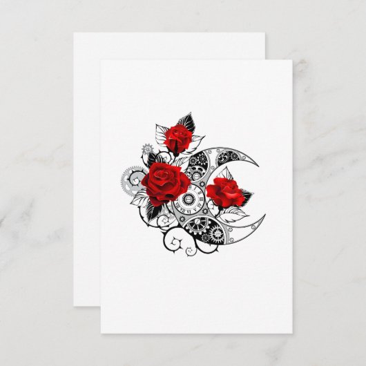 Mechanische haling met rode rozen kaart (Voorkant / Achterkant)