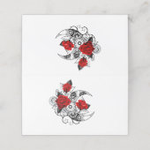 Mechanische haling met rode rozen klantenkaartje (Buitenkant ongevouwen)