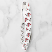 Mechanische haling met rode rozen kurkentrekker (Voorkant)