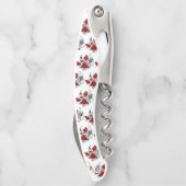 Mechanische haling met rode rozen kurkentrekker (Achterkant)