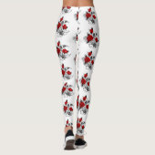 Mechanische haling met rode rozen leggings (Achterkant)