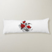 Mechanische haling met rode rozen lichaamskussen (Achterkant)