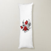 Mechanische haling met rode rozen lichaamskussen (Achterkant (Verticaal))