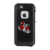 Mechanische haling met rode rozen LifeProof iPhone hoesje (Achterkant)
