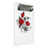 Mechanische haling met rode rozen mini klembord (Schuin)