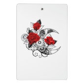 Mechanische haling met rode rozen mini klembord (Achterkant)