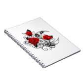 Mechanische haling met rode rozen notitieboek (Rechterzijde)