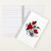 Mechanische haling met rode rozen notitieboek (Binnen)