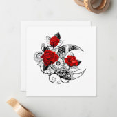 Mechanische haling met rode rozen notitiekaartje (Voorkant / Achterkant in situ)