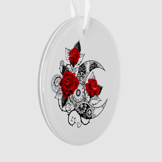 Mechanische haling met rode rozen ornament (voorkant)