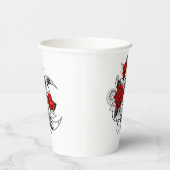 Mechanische haling met rode rozen papieren bekers (Rechts)