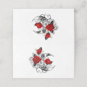 Mechanische haling met rode rozen plaatskaartje (Buitenkant ongevouwen)
