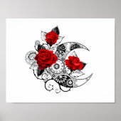 Mechanische haling met rode rozen poster (Voorkant)