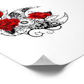 Mechanische haling met rode rozen poster (Hoek)