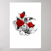 Mechanische haling met rode rozen poster (Voorkant)