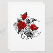 Mechanische haling met rode rozen programmakaart (Voorkant / Achterkant)