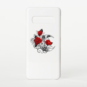 Mechanische haling met rode rozen samsung galaxy s10 hoesje