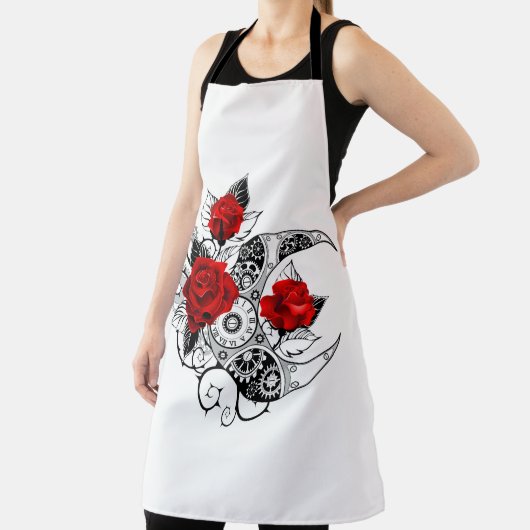 Mechanische haling met rode rozen schort (Insitu)