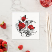 Mechanische haling met rode rozen servet (Insitu)