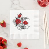 Mechanische haling met rode rozen servet (Insitu)