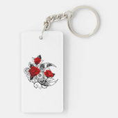 Mechanische haling met rode rozen sleutelhanger (achterkant)