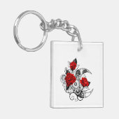 Mechanische haling met rode rozen sleutelhanger (Voorkant Links)