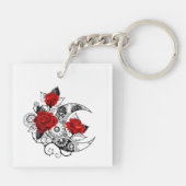 Mechanische haling met rode rozen sleutelhanger (Achterkant)