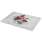 Mechanische haling met rode rozen snijplank (Hoek)