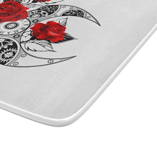 Mechanische haling met rode rozen snijplank (Hoek)