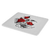 Mechanische haling met rode rozen snijplank (Hoek)