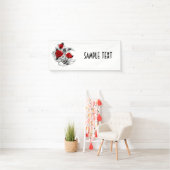 Mechanische haling met rode rozen spandoek (Insitu)